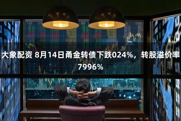大象配资 8月14日甬金转债下跌024%，转股溢价率7996%